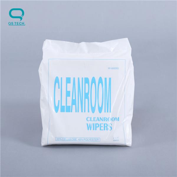 Quality 55% Microfiber 45% Polyester Camera Lens Wipe Cleanroom Wiper 52g/M2 Weight for sale