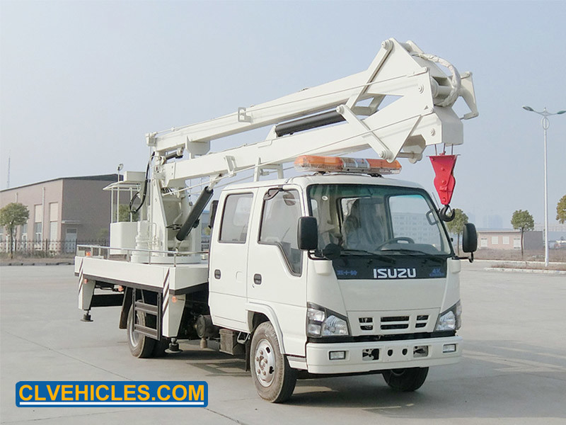 China ISUZU 600P Boom Lift Truck Mounted Euro5 12m 14m Folding Arm factory