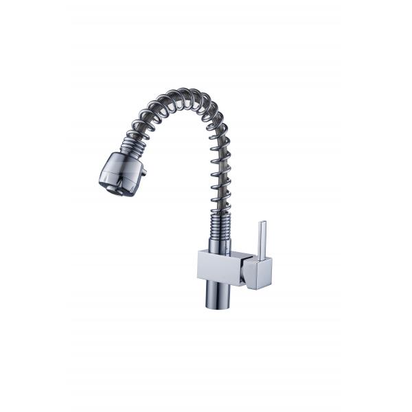 Quality Flexible Type Chrome Brass Kitchen Mixer Taps For Kitchen T81095A for sale