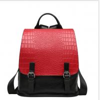 China Genuine Leather Backpacks Cowhide School Bags for Women Fahion  Alligator Pattern Double Shoulder Bags factory
