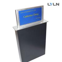 China Motorized Retractable Digital Nameplate With Brushed Aluminum Material factory