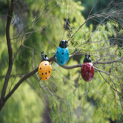 Quality Outdoor Ladybug Metal Yard Art Decor Wall Sculpture For Garden for sale