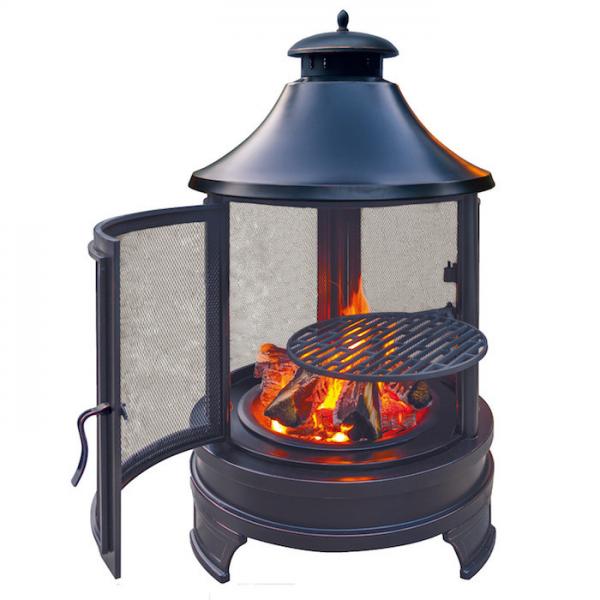 Quality Clasical Metal Stamping 51*51*53cm Outdoor Wood Fired Oven Powder Coated for sale