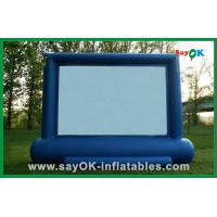 China Blue Large Inflatable Movie Screen Rental For Backyard Movie Theater factory