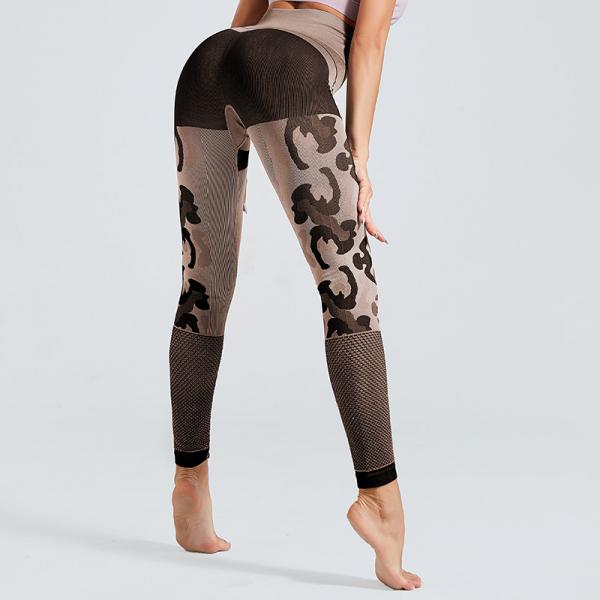 Quality 2019 Woman Fitness Leopard Grain Mesh Yoga Leggings Seanmless Or Top for sale