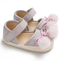 China High quality infant sandals soft sole shoes summer sandal shoe for baby girls 2019 with Cute cotton ball factory