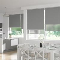 Quality Manual Fabric Grey Day And Night Roller Blinds For Indoor Privacy Protection for sale