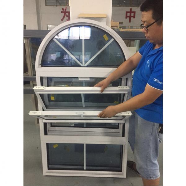 Quality OEM Arched Double Aluminum Hung Window Fluorocarbon Coating for sale