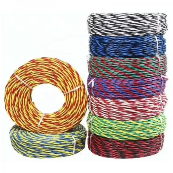 Quality 450/750V PVC Insulated Electric Wire 2 Core Shielded Twisted Pair Cable for sale