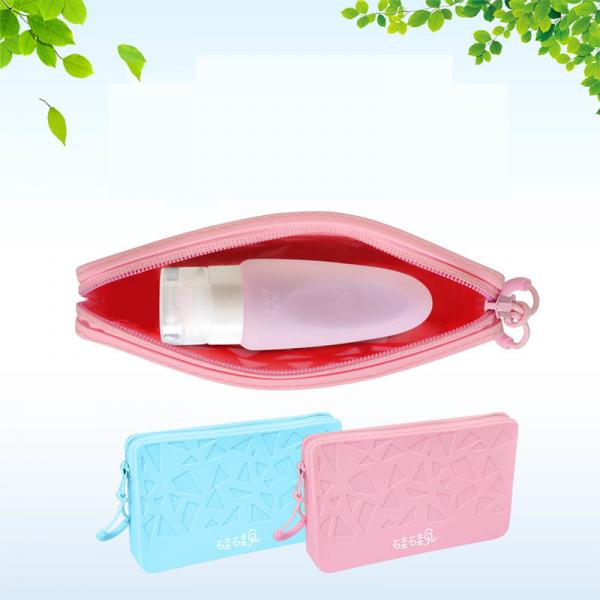 Quality Large Capacity Square Silicone Cosmetic Organiser Travel Portable Storage Bag Waterproof Storage Bag for sale
