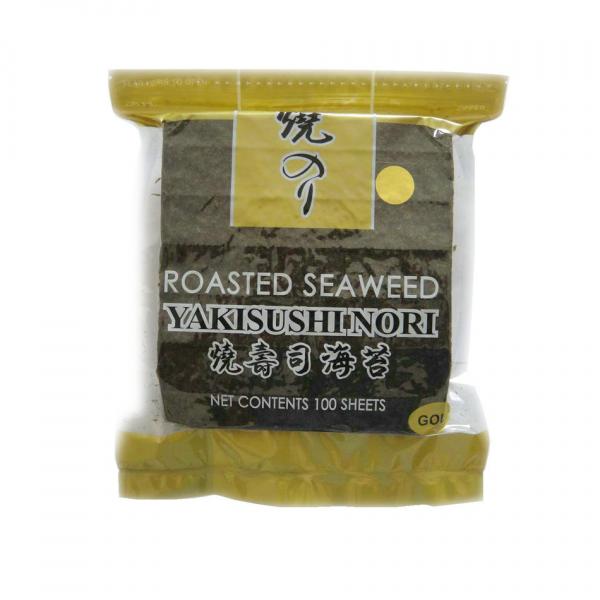 Quality 2.8g Roasted Seaweed Yaki Sushi Nori 50 Sheets Natural Flavor for sale