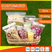 Quality Customized Packing Ziplock Bags LDPE Poly Bags Food Packaging Clear Grip Seal for sale