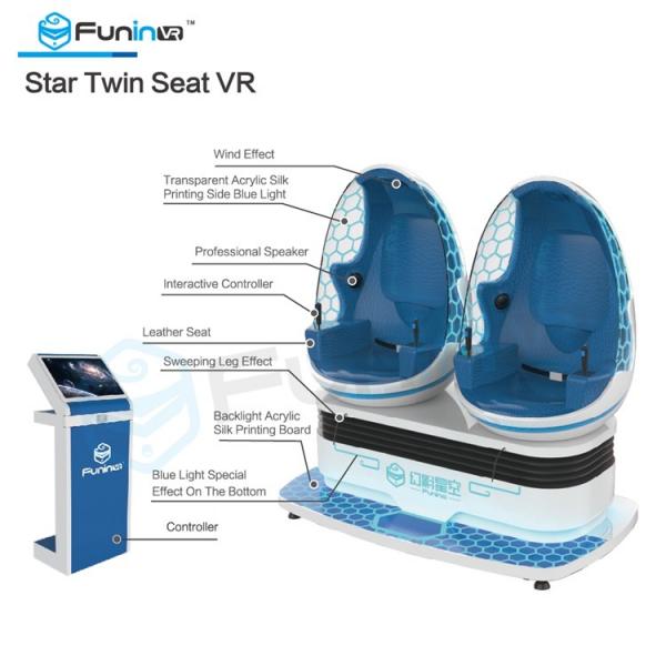 Quality 220V 9D Virtual Reality Simulator / Amusement Park 360 Degree Movie Theater for sale