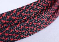 China Red / Black Mixture Expandable Braided Polyester Sleeving For Cable Harness Wrap factory