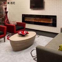 China 78inch Realistic Wood Burning Flames Linear Electric Fireplace Top Hot Air-Outlet factory