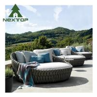 China Bedroom Garden Line Daybed Lounger Bed Outdoor Furniture Rattan Bed factory