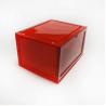 China Magnetic Thickened Transparent Shoe Box , Side Open Door Stackable Shoe Bin factory