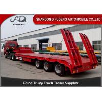 China Mechanical Ladder 70T 11.00R20 13M Low Bed Semi Trailer for sale