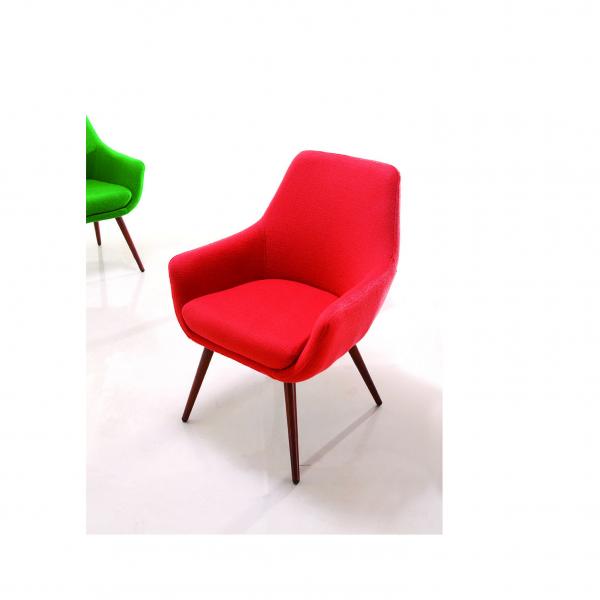 Quality Modern Collaborative Leisure Velvet Armchair Upholstered Fabric for sale