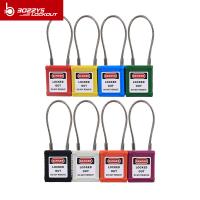 china Steel Wire Shackle Safety Cable Padlock , Lightweight Master Lockout Padlock