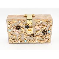 China Fashion customize jewel box ladies party bag bridal handbag acrylic clutch bag for sale