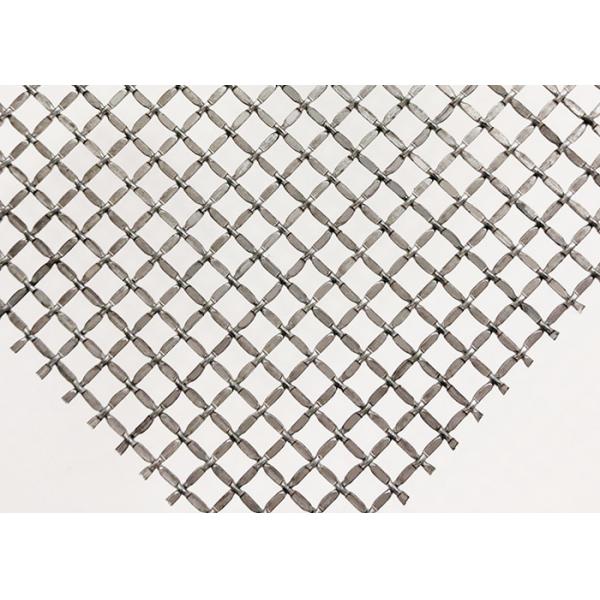 Quality Natural Color 2.5mm Embossed Lock Crimp Wire Mesh Metal Screen For Cabinet Doors for sale