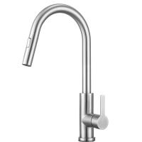 China SUS304 Europen Design cold hot brushed kitchen faucet sink mixer factory