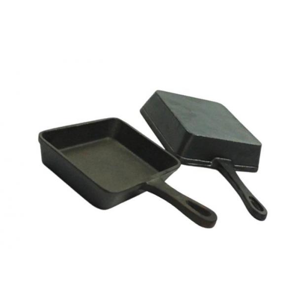 Quality Cast Iron Deep Frying Pan With Lid Burn Proof 0.7/0.9kg for sale