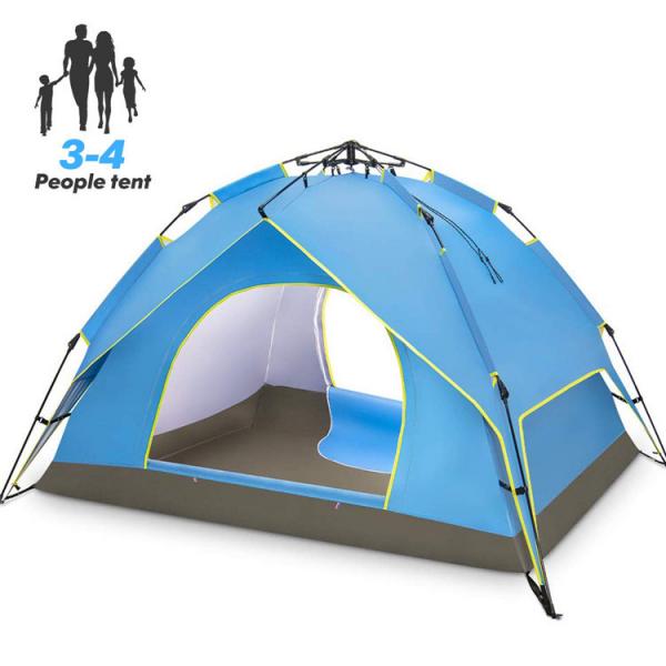 Quality Double Layer Waterproof Family Camping Tent 210D Oxford PU Easy Set Up for sale