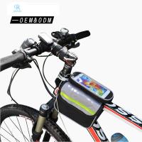 China Mobile Phone Holder Bicycle Pannier Bag Waterproof Mountain Road Bike Touchscreen Bag factory