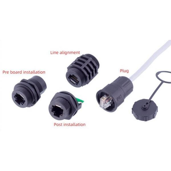 Quality IP67 RJ45 Waterproof Electrical Cable Connector CAT5 CAT6 Installation Method for sale