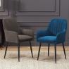 China Blue Velvet Fabric Dining Chair Restaurant Dining Room Armchair Modern Simplicity factory