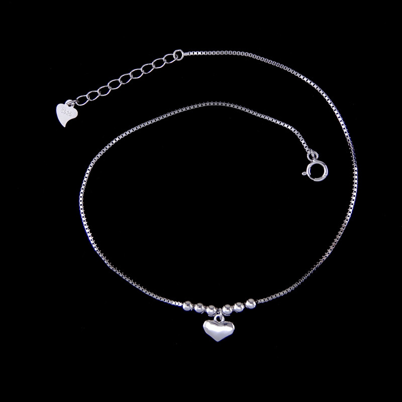 China Customized Sterling Silver Friendship Bracelet / Elegant White Gold Ankle Bracelet factory