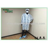 Quality Medical Non-Woven Disposable Lab Coats/Lab Coat For Workers With White Or Blue for sale