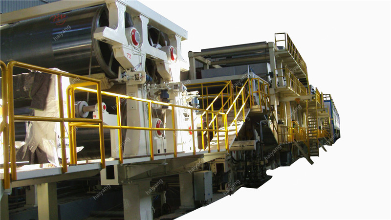 China AC Recycling 2100mm 60gsm Paper Roll Making Machine factory