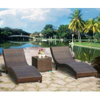China Leisure Aluminium PE Rattan Chaise Lounge chairs Outdoor Garden patio beach chair factory