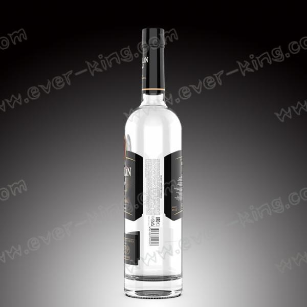 Quality OEM 750ML Embossing Flint Glass Bottle For Luxury Liquor for sale