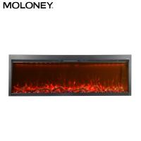 China 2840mm Wall Insert Firebox Charcoal / Crystal / Pebbels Electric Fireplace for sale
