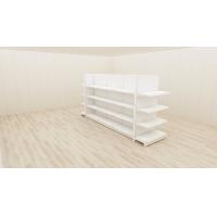 Quality 0.8mm Metal Supermarket Shelf Rack White Lenght 900mm 1200mm for sale