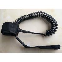 China Police Retention Device Coiled Security Tethers , Tactical Pistol Sling With Belt factory