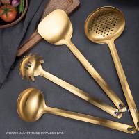 China Factory Gold Luxury Color Stainless Steel Kitchen TOOLS Utensils  Amazon Kitchen Tool for sale