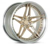 China 20 Inch Gloss Gold Painted 2 Pieces Wheel For Porsche 718 For Luxury Car factory