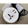 China White color smart round universal power mobile USB charger tabletop power outlet / Desktop socket factory