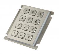 China 12 keys IP65 dust proof long stroke stainless steel keypad with top panel mounting factory
