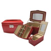 China High end and elegant PU leather jewelry box for wholesale from manufacturer factory