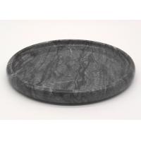 Quality Hotel Natural Round Marble Serving Tray Black Polished Environment Friendly for sale