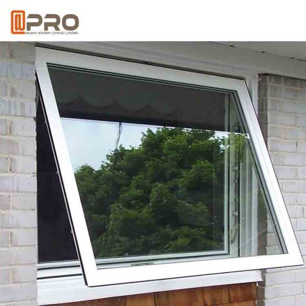 Quality Durable Top Hung Aluminium Windows With Double Tempered Glass Powder Coating for sale