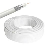 China CCS PVC Jacket RG6 Quad Shield Coaxial Cable For CATV Satellite 75ohm factory