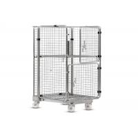 China Logistics Transportation Warehouse Cage Trolley Folded For Cargo Storage factory