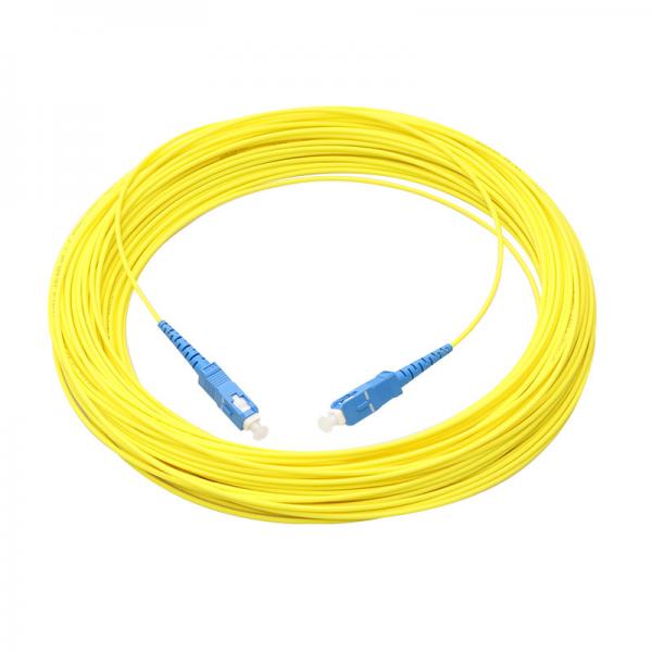 Quality 3 Meter SC APC Patch Cord Single Mode Simplex 9/125 Armored for sale